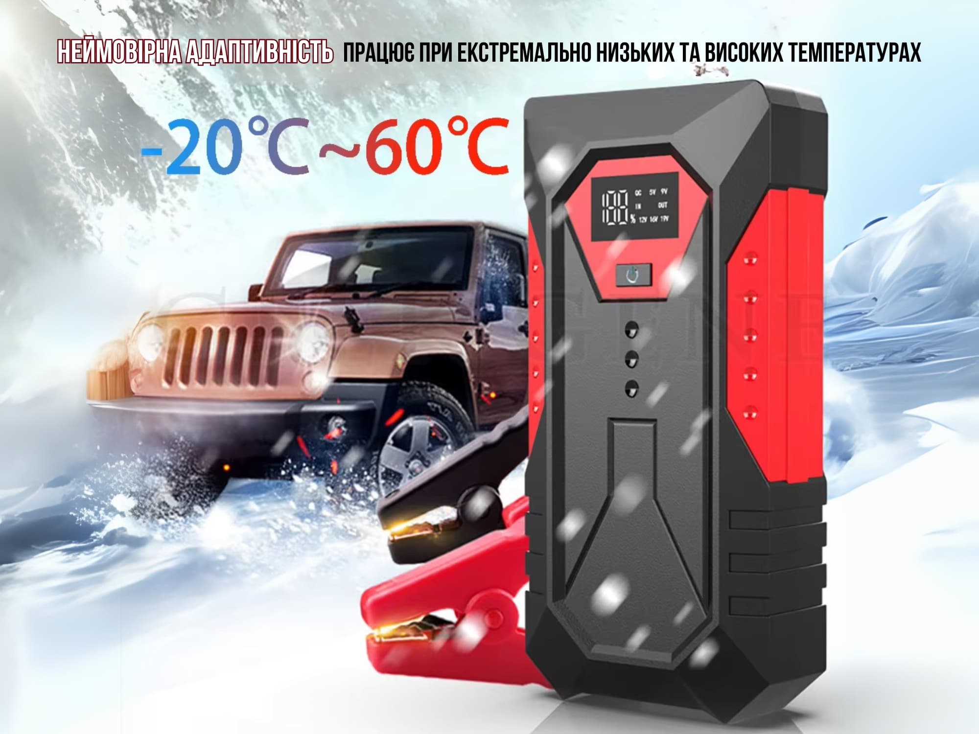 Пускозарядний Пристрій Бустер Стартер Для Автомобільного Акумулятора L.riker