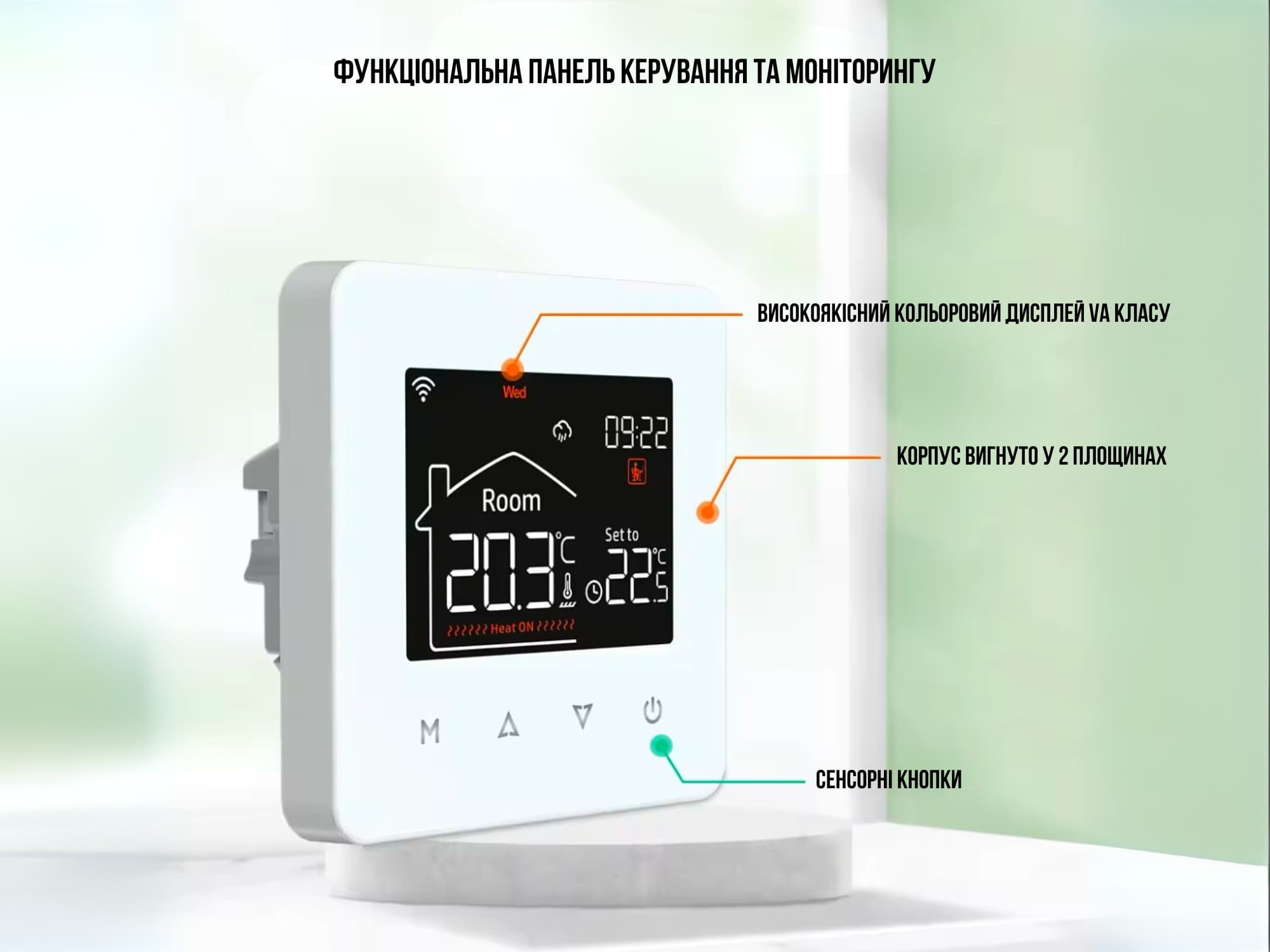 Розумний Терморегулятор Tuya L.riker Панель Керування