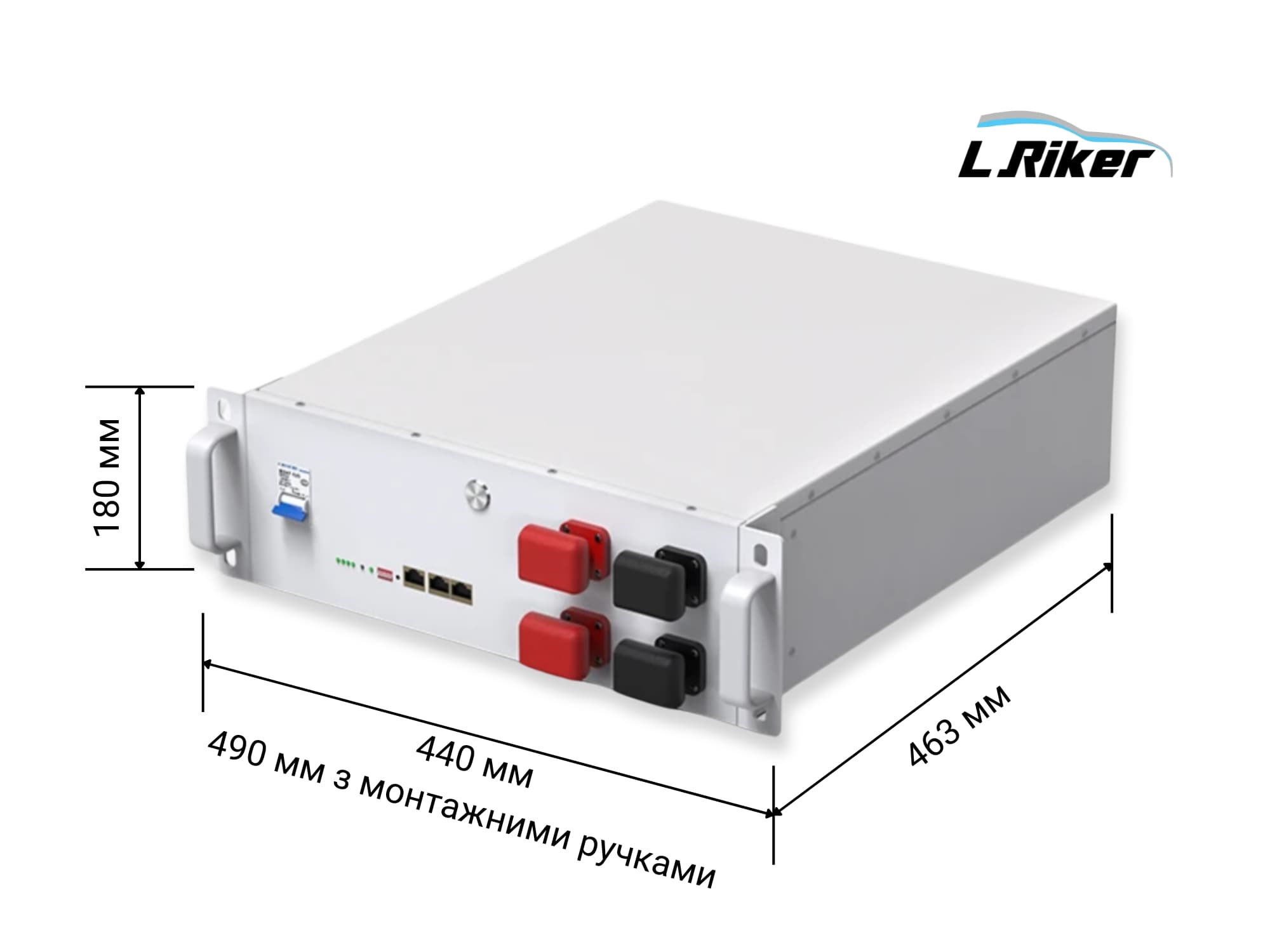 Li Fe P O4 48 V 100 Ah Акумуляторна Батарея 6000+ Циклів Smart Bms R S485 Can Pc Monitor 51.2 V Габарити L.riker Kyiv Ukraine
