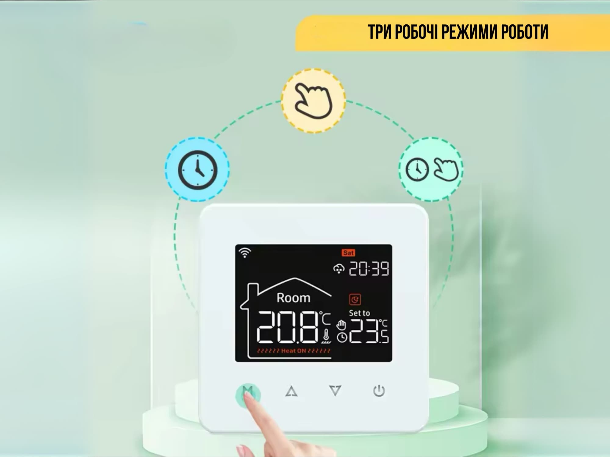 Розумний Терморегулятор Tuya L.riker Три Робочі Режими