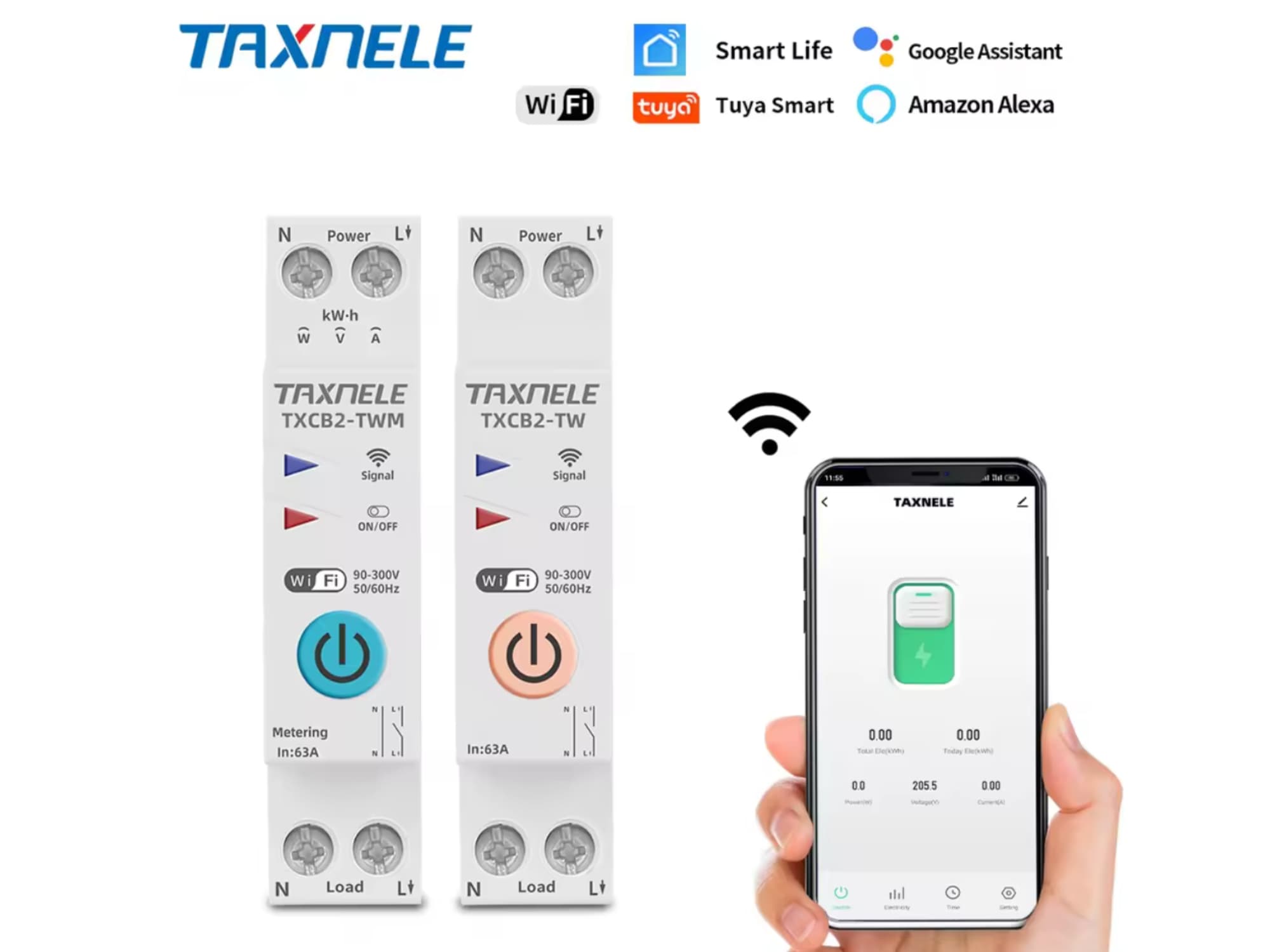 Tuya Wi Fi Zig Bee Mcb Smart Circuit Breaker Over Current Under Voltage Protection Power Metering 1 63 a Remote Control Switch