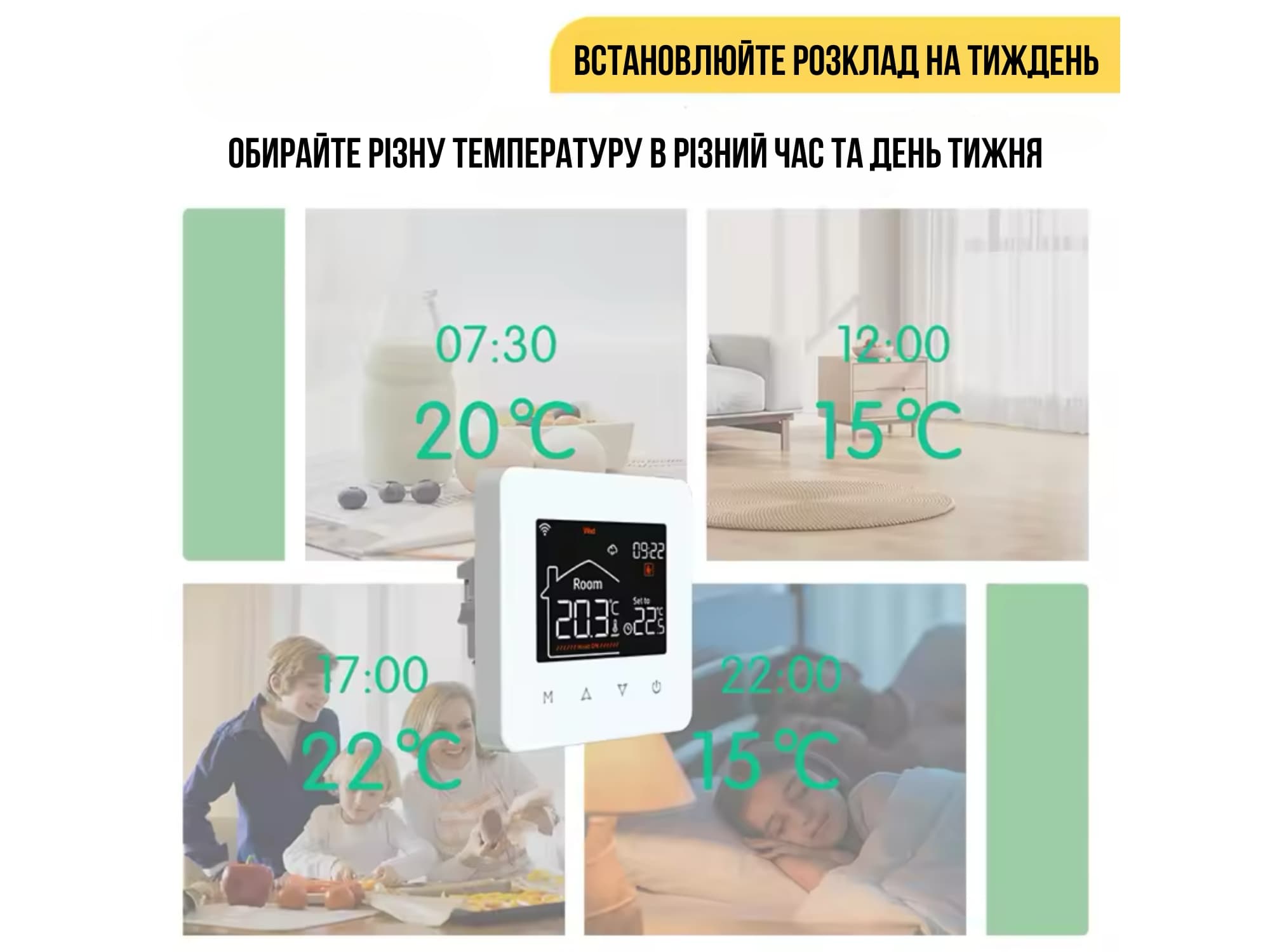 Розумний Терморегулятор Tuya L.riker Розклад Роботи