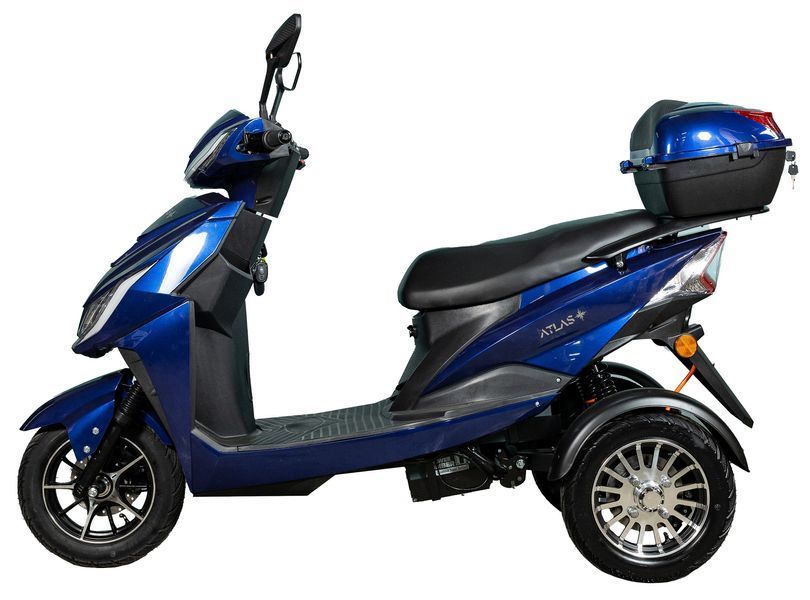Електроскутер ATLAS Spider Trike Box 1500W Cyan Blue 4037 фото