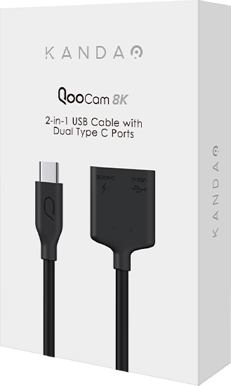 Адаптер KanDao QooCam 8K 2 in 1 USB cable with dual type C ports (for live streaming via Android cellphone, release in April 15th) 3988 фото