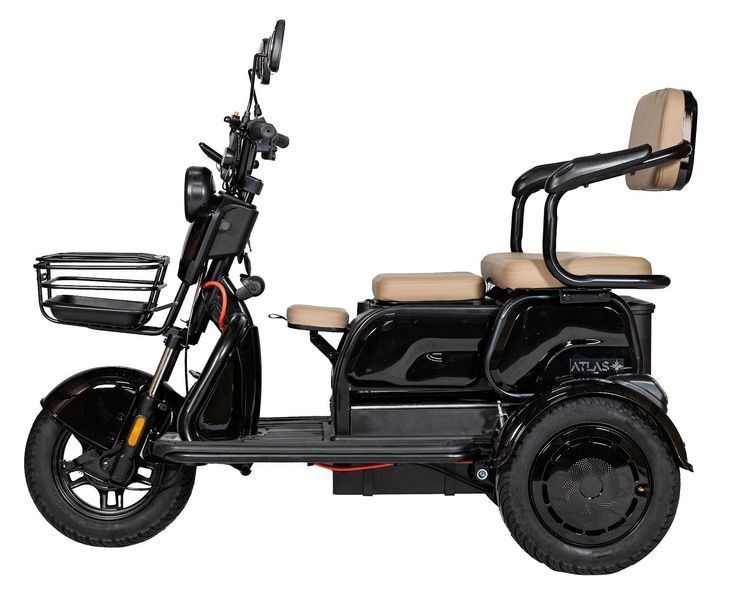 Електроскутер ATLAS Elegant Trike 800W Black 4016 фото
