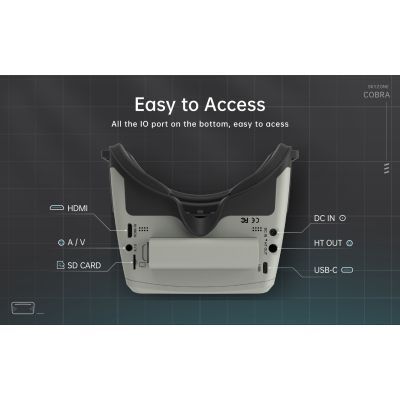 Окуляри FPV Skyzone Cobra X V4 Diversity DVR 5.8GHz 56CH L,X Band (COBRAX5G) 7651 фото