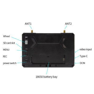 Монітор FPV Skyzone M5 DVR 5.8GHz 48CH 7654 фото