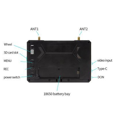 Монітор FPV Skyzone M5 DVR 5.8GHz 56CH L,X Band (M5F) 7224 фото